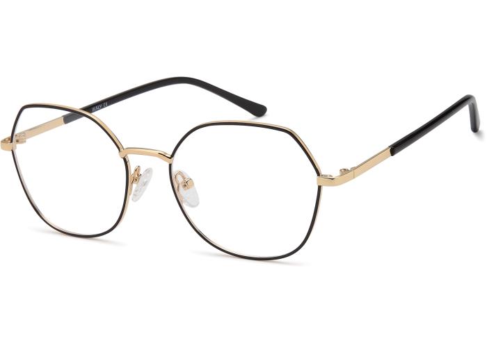 Une monture optique en métal noir et doré