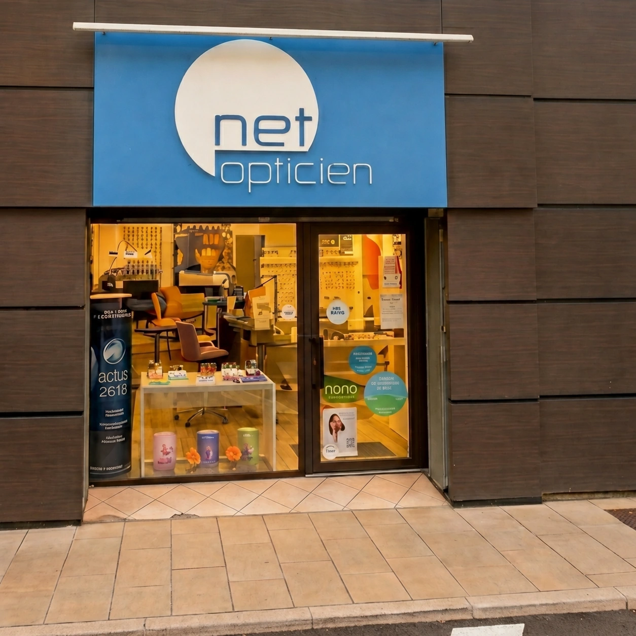 La façade du magasin Net Opticien à Fabrègues