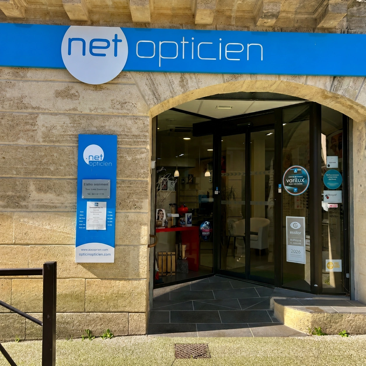 La façade actuelle du magasin Net Opticien à Pignan